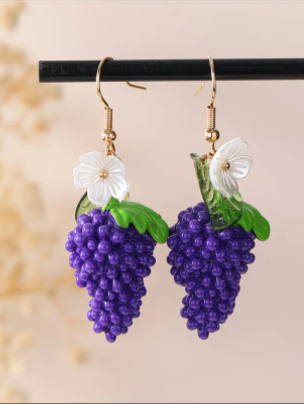 Colorful Fruit Dangle Earrings - Assorted Fruit Styles - Picture 6 of 7